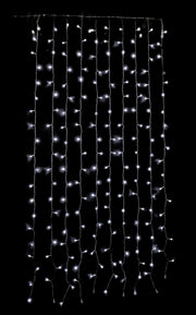 TENDA CON CASCATA 300 LED BIANCO GHIACCIO CON GIOCHI DI LUCE 1XH3MT COLLEGABILE