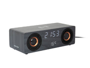 Sveglia Classic con Speaker BT, Radio e Caricatore Telefono Nero