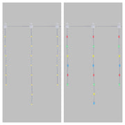 CASCATA LUMINOSA ICE LIGHT 500XH80CM 120 LED DUAL COLOR BIANCO CALDO/MULTI