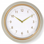 Orologio da parete rotondo D 50 cm, bianco e oro