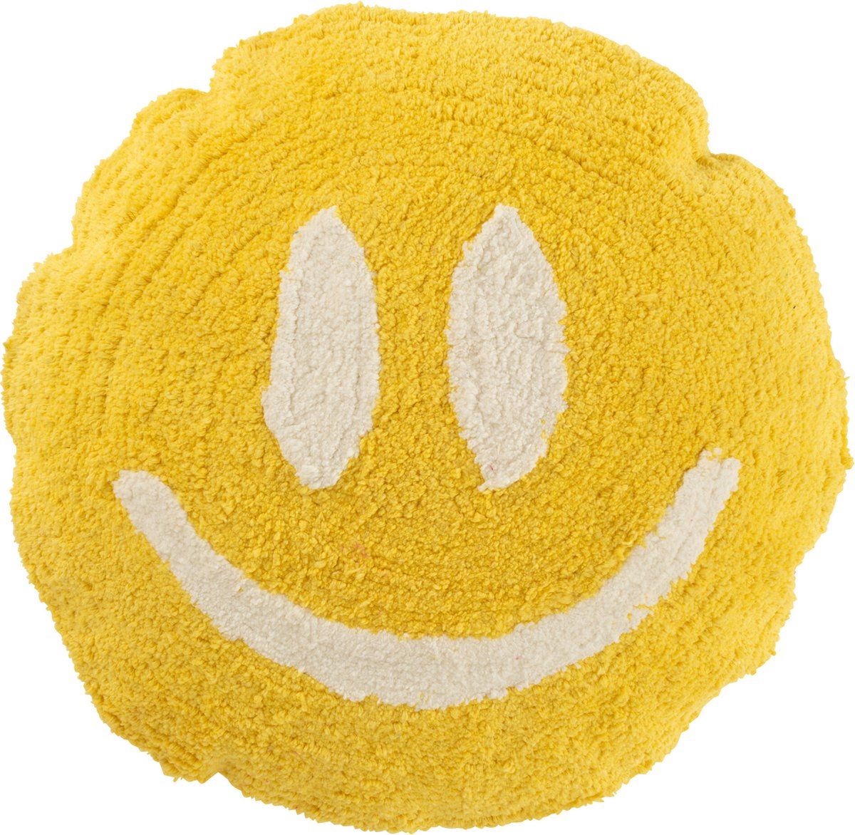Cuscino Rotondo "Smiley" 45X15cm Giallo