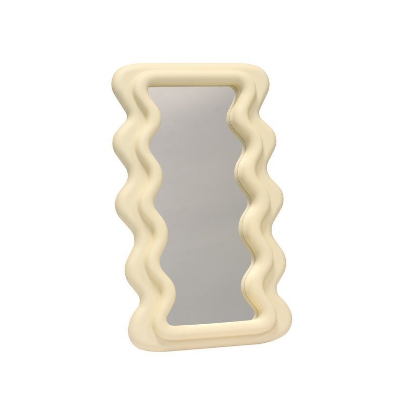 BLOGO Specchio di Design "Mirrorland Wave" - Giallo