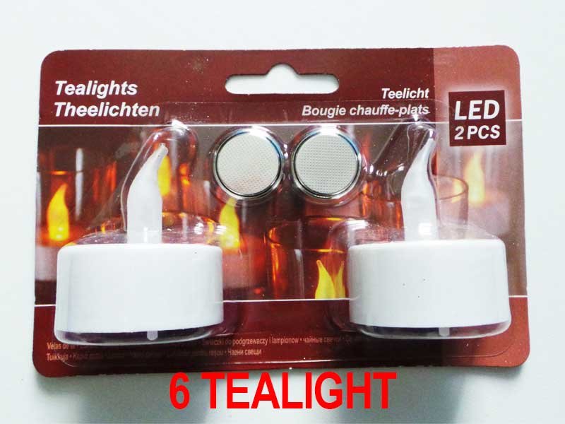 OFFERTA 6 TEALIGHT A LED BIANCO A BATTERIA