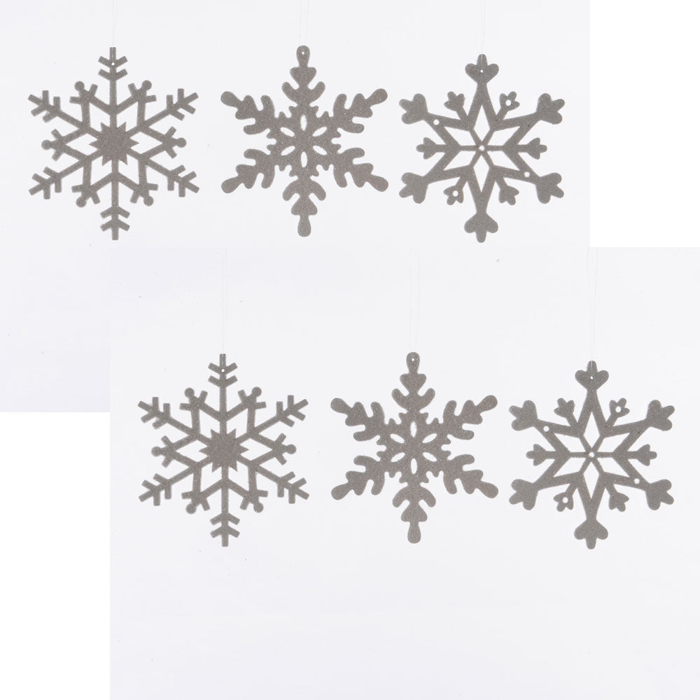 OFFERTA 6 STELLE NATALIZIE 12CM BIANCA APPENDIBILE