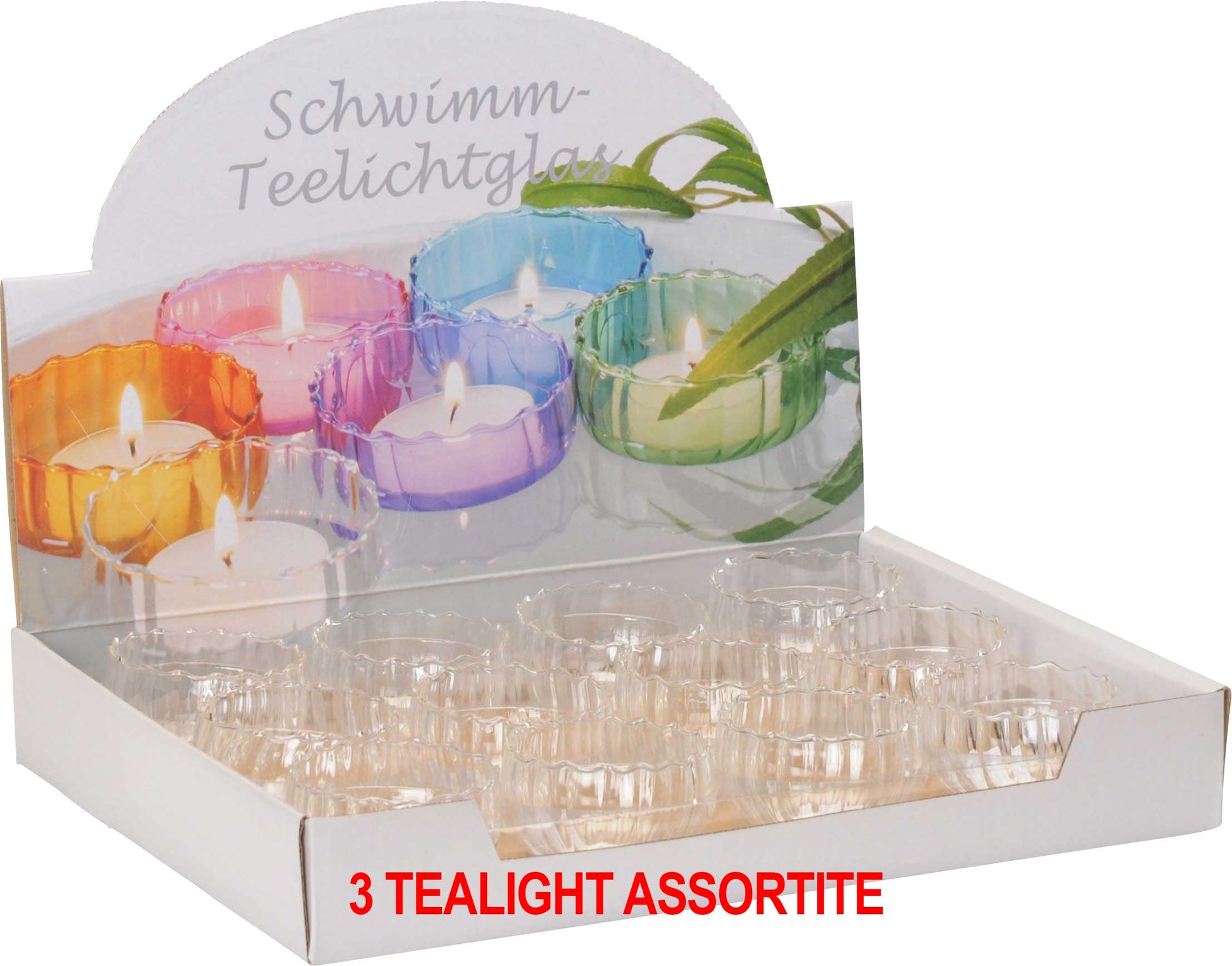 OFFERTA 3 TEALIGHT GALLEGGIANTE TRASPARENTE