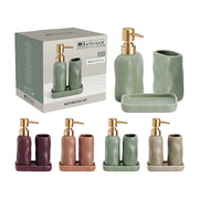 Set Accessori Bagno Ceramica 3 Pezzi  Colore Assortito