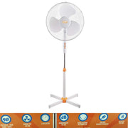 VENTILATORE A PIANTANA ALTEZZA 125CM REGOLABILE 3 VELOCITA'