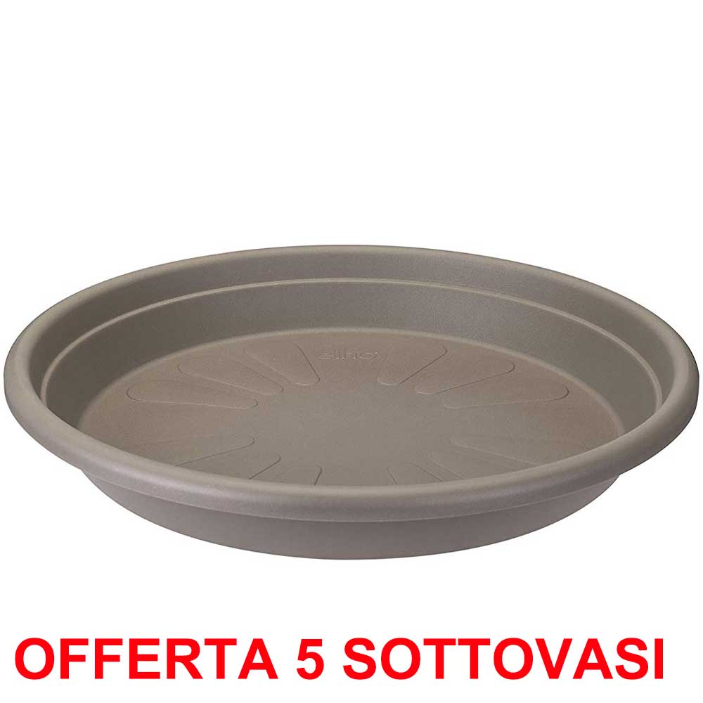 OFFERTA 5 SOTTOVASO UNIVERSAL SAUCER ROUND 17CM TAUPE