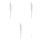 OFFERTA 3 GHIACCIOLI 25CM TRASPARENTE LUCIDO LUCIDO PENDENTE
