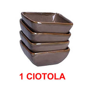 CIOTOLA QUADRATA 8CM GRIGIO/TORTORA LINEA CONCERTO