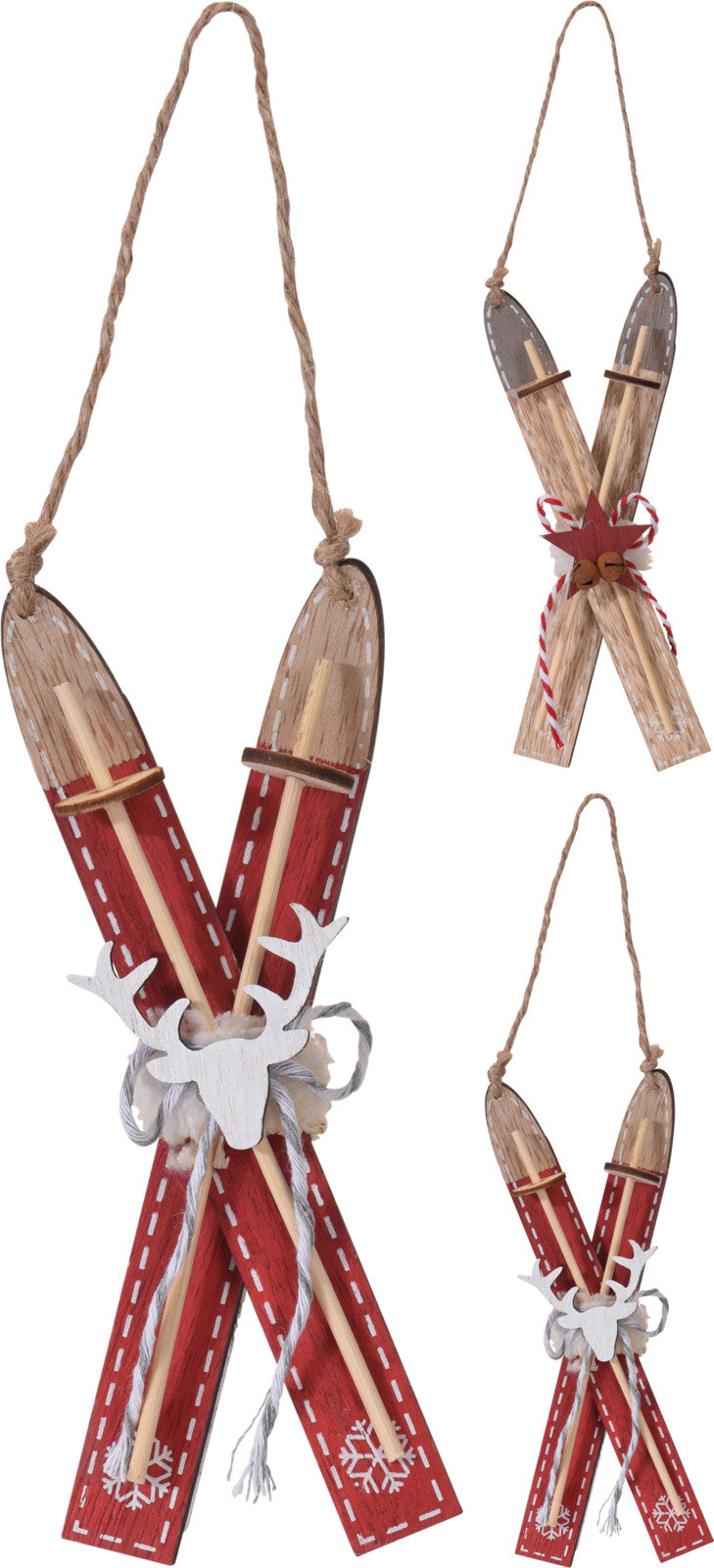 PENDENTE SCI DI LEGNO 17CM ASSORTITO