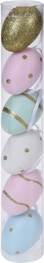 OFFERTA 12PZ UOVA DI PASQUA 6CM COLORI ASSORTITI