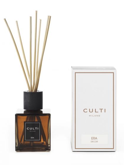 CULTI MILANO - Diffusore di fragranza a bastoncini Era a midollino, cassis, rosa e ambra vegetale 250ml