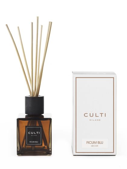 CULTI MILANO - Diffusore di fragranza a bastoncini Ficum blu a midollino, limone, fico, patchouli 250ml