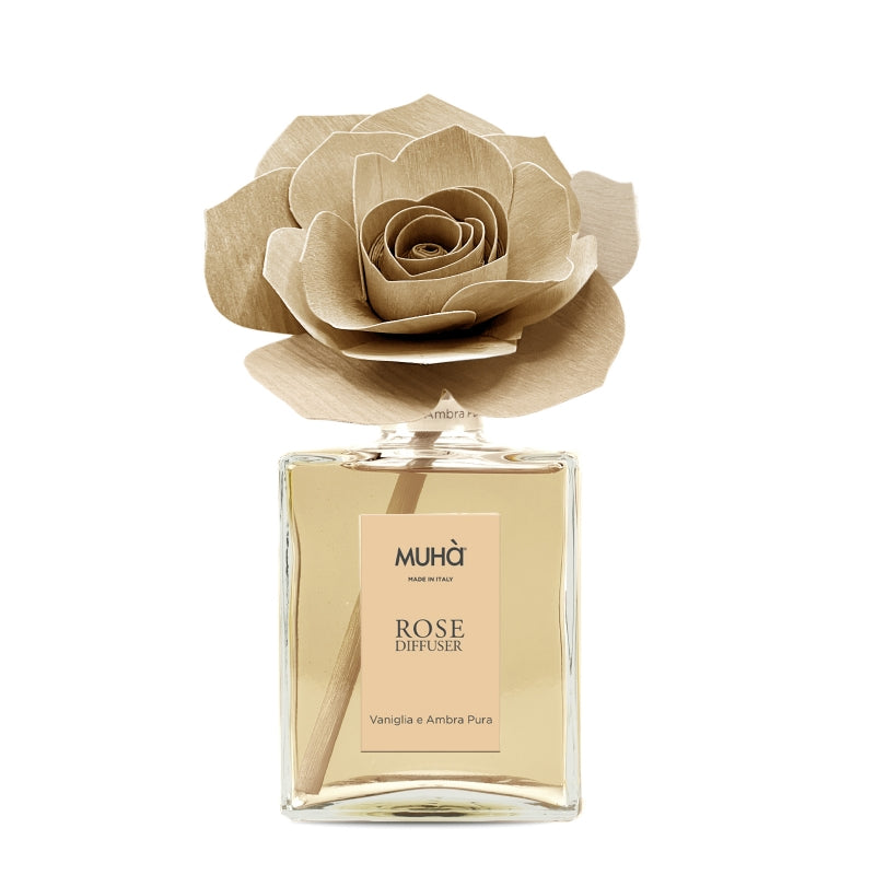 PROFUMATORE D'AMBIENTE ROSA DIFFUSER VANIGLIA E AMBRA PURA 200 ML