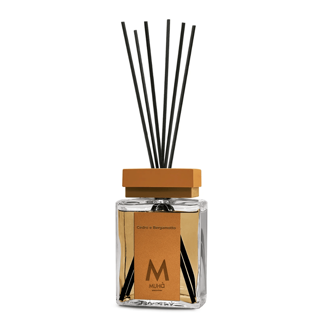 DIFFUSORE DI PROFUMO A BASTONCINI 200ML CEDRO E BERGAMOTTO