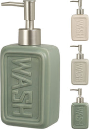 DISPENSER SAPONE IN CERAMICA 18CM COLORI ASSORTITI