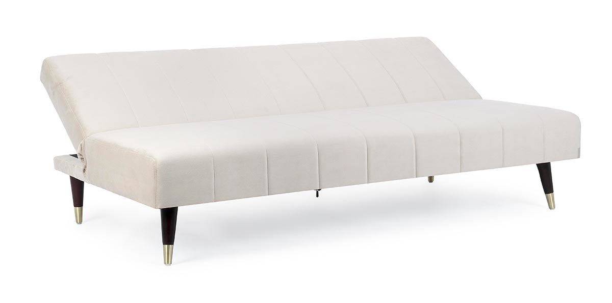DIVANO-LETTO ALMA 3 POSTI BEIGE EFFETTO VELLUTO 180X88X82H CM