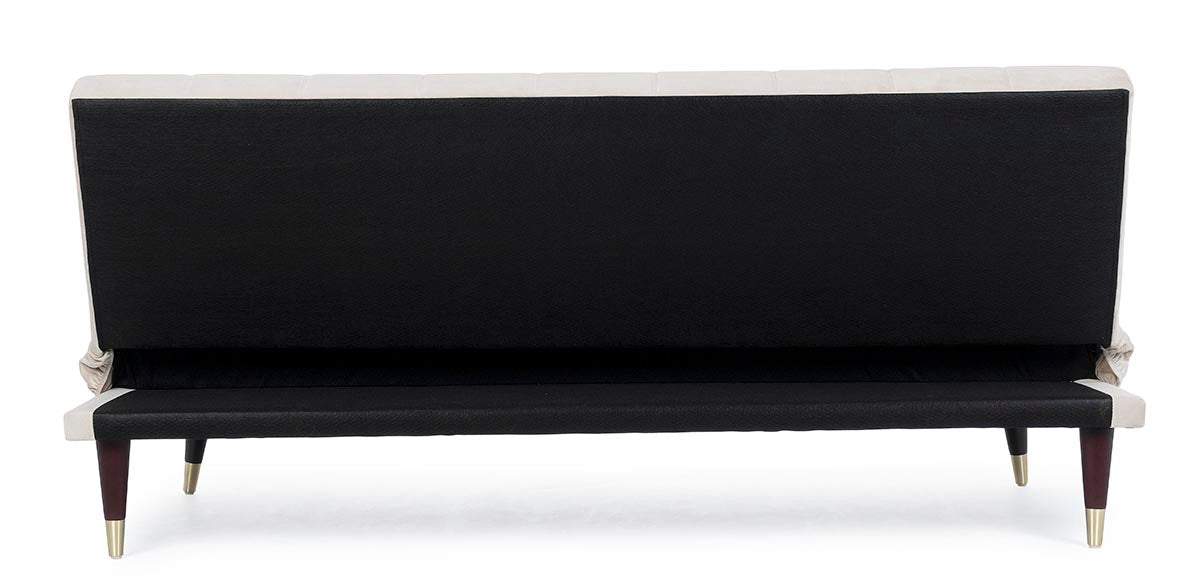 DIVANO-LETTO ALMA 3 POSTI BEIGE EFFETTO VELLUTO 180X88X82H CM