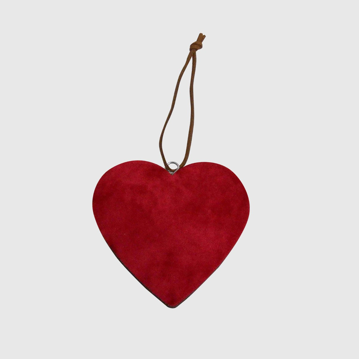 DECORAZIONE CUORE ROSSO IN LEGNO H8CM DA APPENDERE