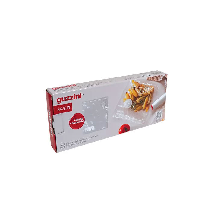 SET 6 SACCHETTI PER SOTTOVUOTO RIUTILIZZABILI GRANDI (30X34CM) SAVE IT