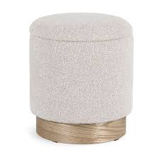POUF CONTENITORE ZOYA, Ø37xh42CM, COLORE GRIGIO
