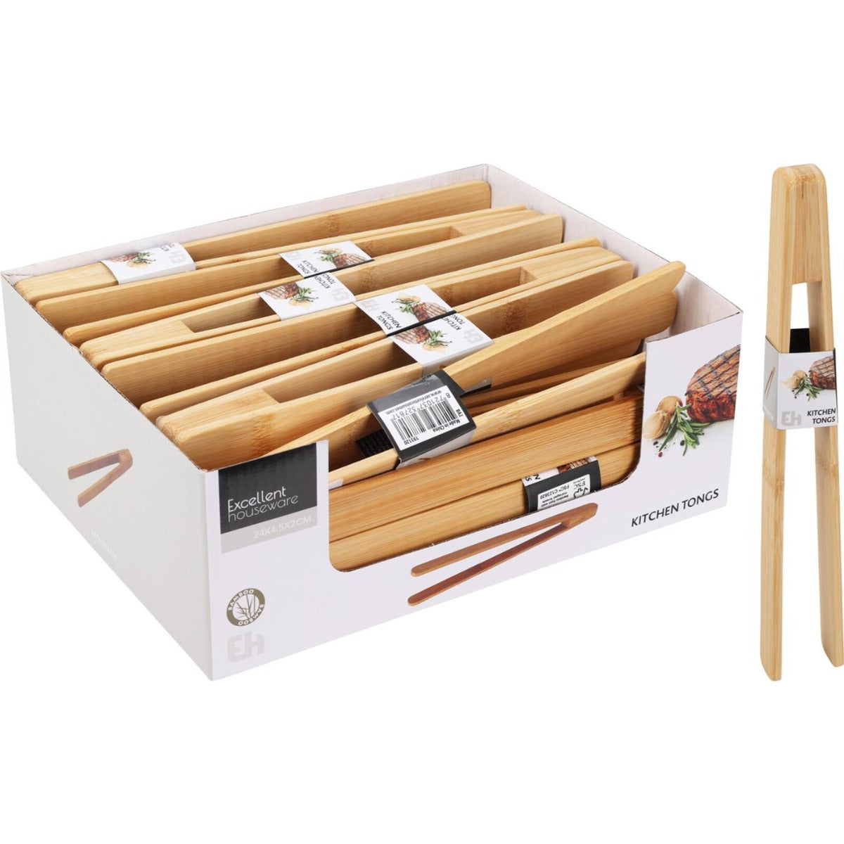 PINZA IN BAMBU DA CUCINA / BBQ 24CM