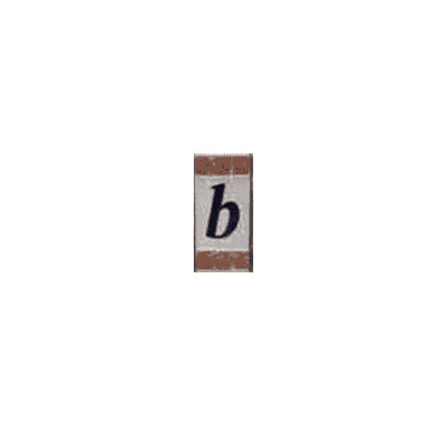 LETTERA DIPINTA B IN MATERIALE CERAMICO