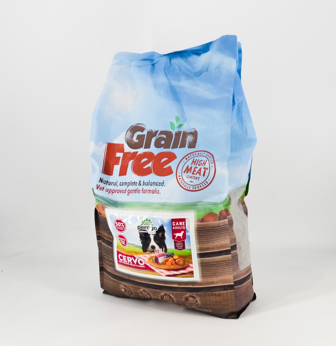 CROCCHETTE PERAGA GRAIN FREE PER CANE ADULTO 12KG CERVO