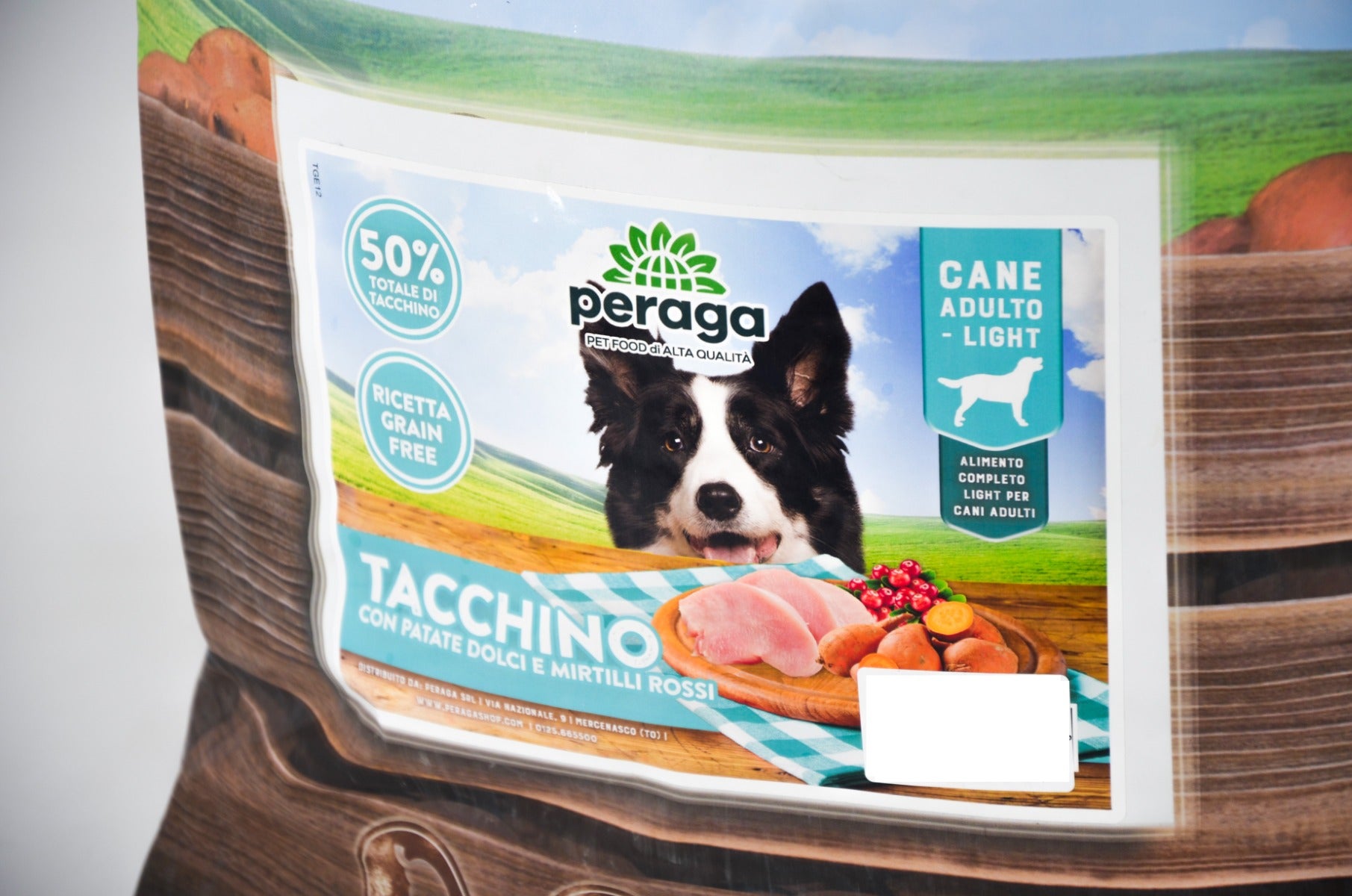 LIGHT - CROCCHETTE PERAGA GRAIN FREE PER CANE ADULTO 12KG TACCHINO