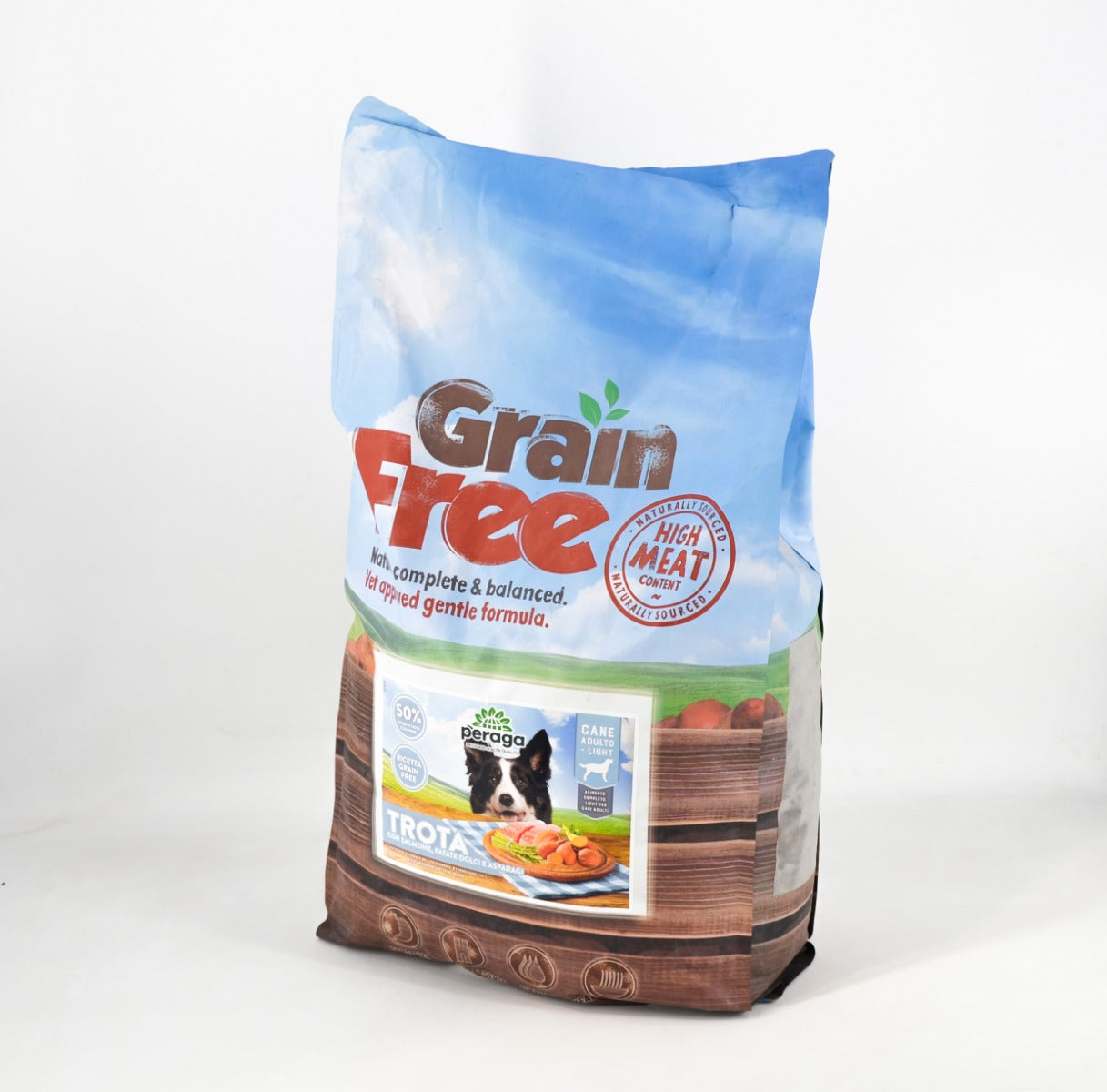 LIGHT - CROCCHETTE PERAGA GRAIN FREE PER CANE ADULTO 12KG TROTA