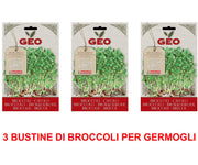 3 CONFEZIONI DI SEMI BIO DI CAVOLO BROCCOLO PER GERMOGLI 13GR
