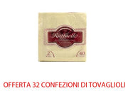 OFFERTA 32 CONFEZIONI DA 40 TOVAGLIOLI CREMA CAD RAFFAELLO