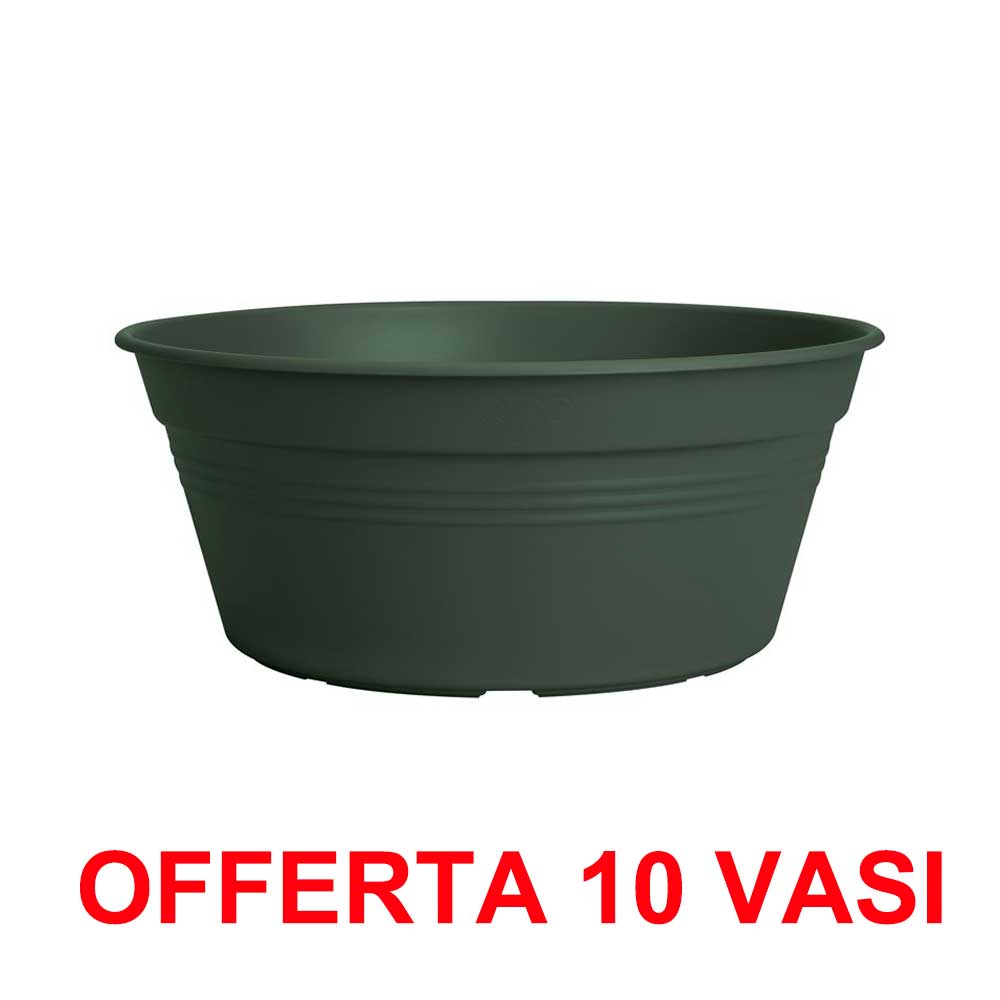 OFFERTA 10 VASO PER BULBI GREEN BASICS BOWL 33CM VERDE