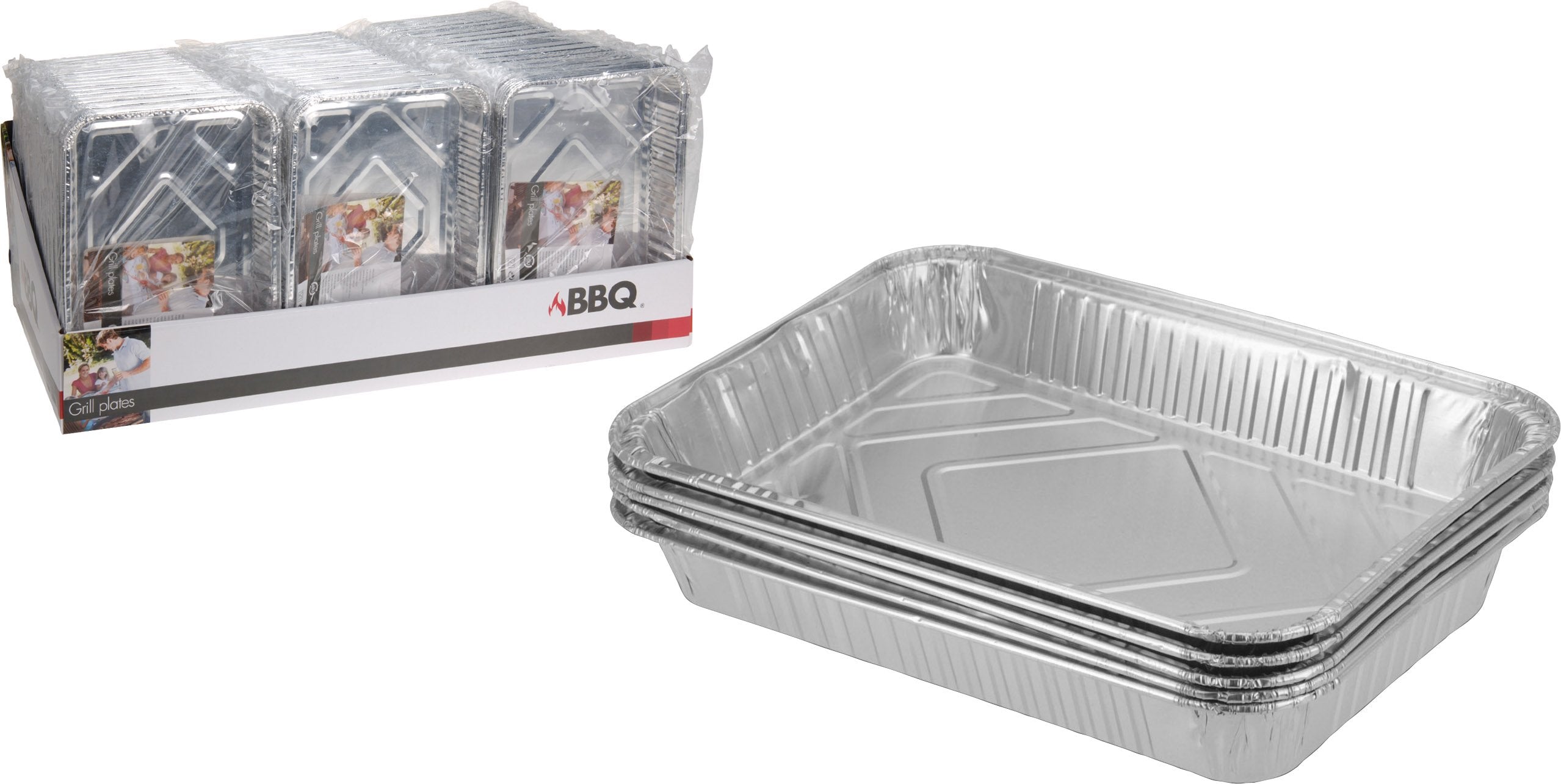 TEGLIA FORNO 5PZ 32X23X4CM IN ALLUMINIO