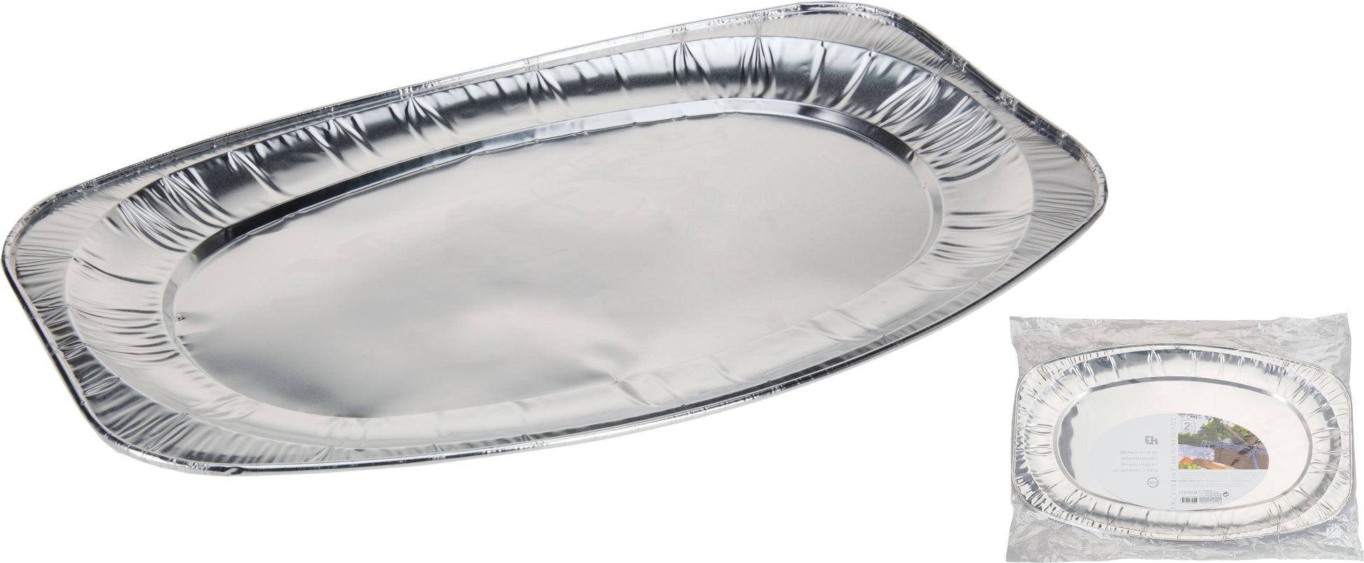 SET 2 PIATTI PORTATA IN ALLUMINIO 55X36CM