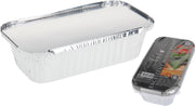 SET 6 VASCHETTE FORNO IN ALLUMINIO CON COPERCHIO 20X11X5CM