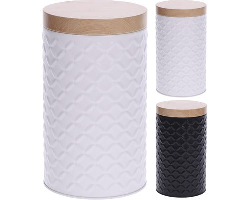 OFFERTA 2 BARATTOLI IN LATTA DIA10X18CM