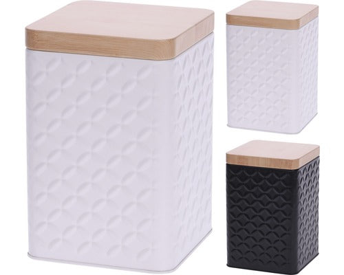 OFFERTA 2 BARATTOLI IN LATTA 10X10X16CM
