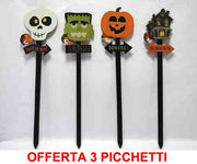 OFFERTA 3 PICCHETTI PIANTABILI DI HALLOWEEN 71CM ASSORTITI