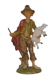 PASTORE CON PECORA 30CM IN RESINA