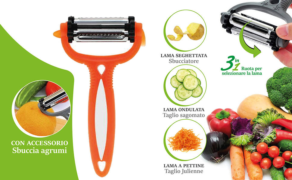 TURBO 3 - SBUCCIATORE TRIPLA LAMA DA CUCINA