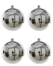 OFFERTA 4 PALLINE DI NATALE 25CM ARGENTO