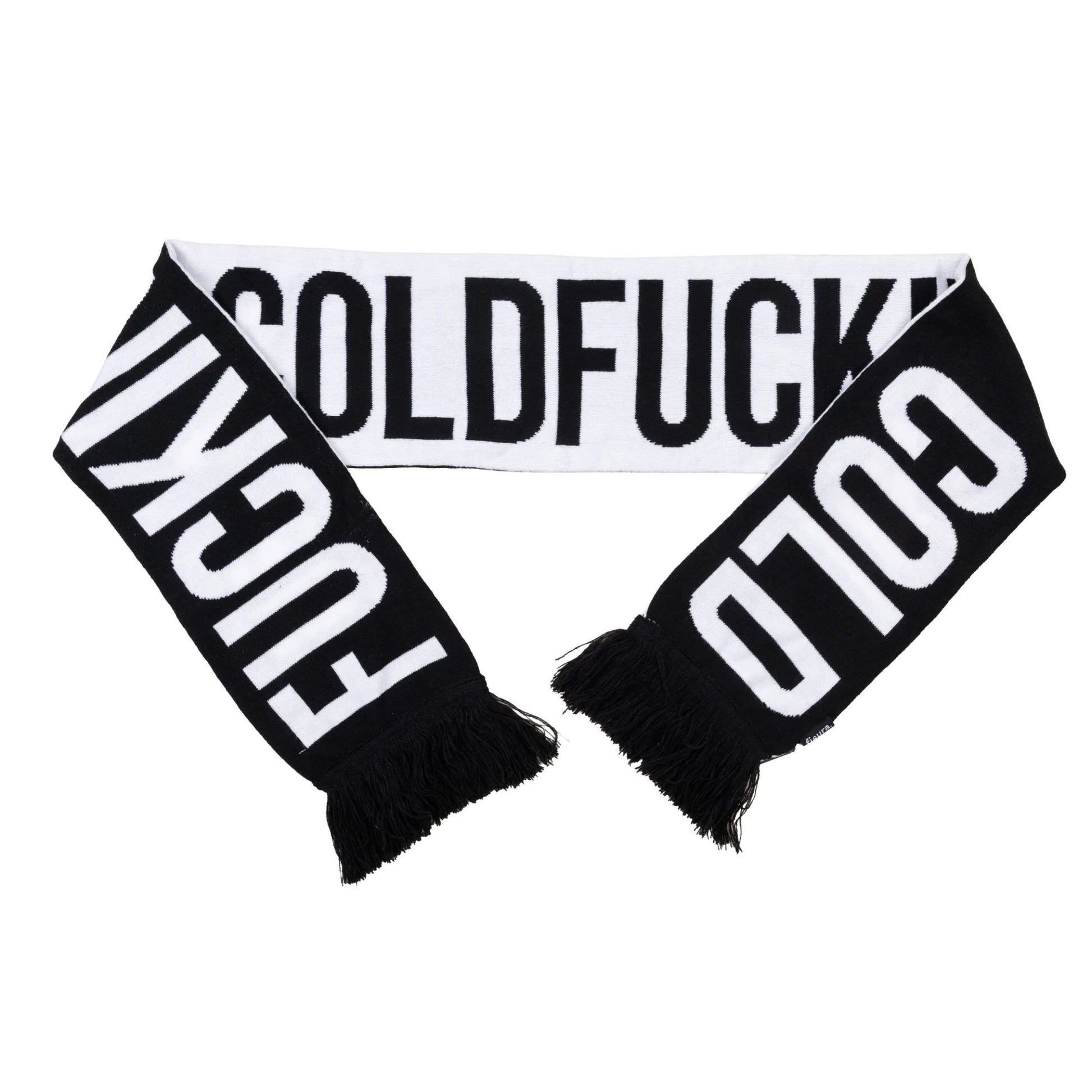 Fisura Sciarpa “Fucking cold” 150x18 cm - nero/bianco