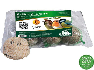 OFFERTA 72 PALLE DI GRASSO MANGIME 90GR PER UCCELLI SELVATICI ALTA QUALITA'