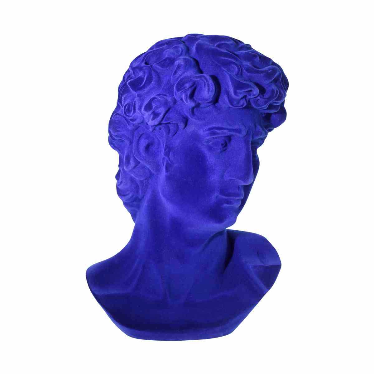 MEZZO BUSTO BLU FLOCCATO IL DAVID