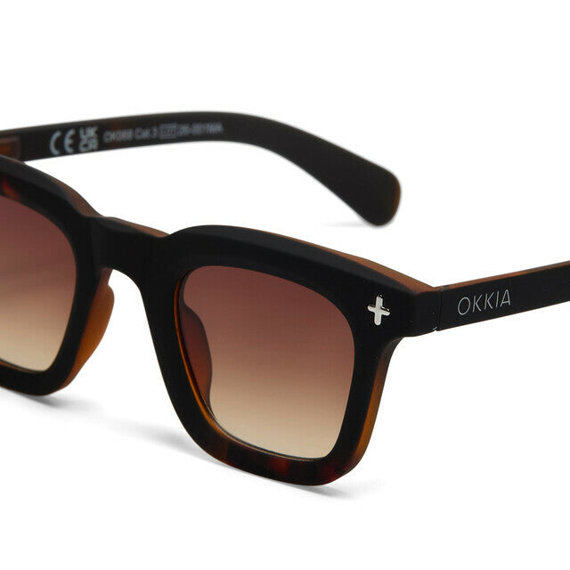 Occhiali da Sole Modello Firenze Havana Black Lenti Marroni OKKIA - immagine 4