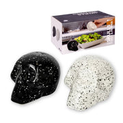 Fisura Saliera e pepiera “Calaveras”, 7 cm x H 6,5 cm, bianco/nero