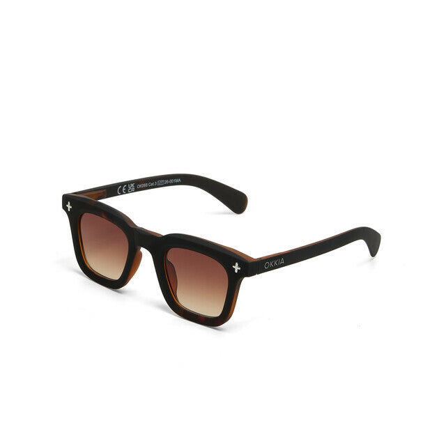 Occhiali da Sole Modello Firenze Havana Black Lenti Marroni OKKIA - immagine 2