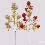 Ramo Natale mix di palline Rosso Oro 75CM EDG